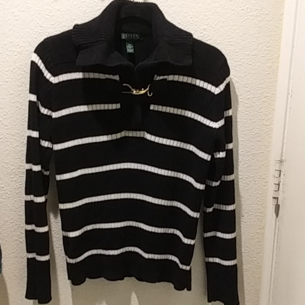 Elegant Black and White Sweater